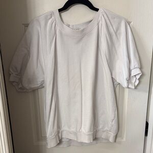 Z Supply White Puff Sleeve Top